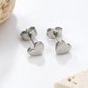 Elegant Small Glossy Heart Earrings Fashion Versatile High-End Ear Accessories
