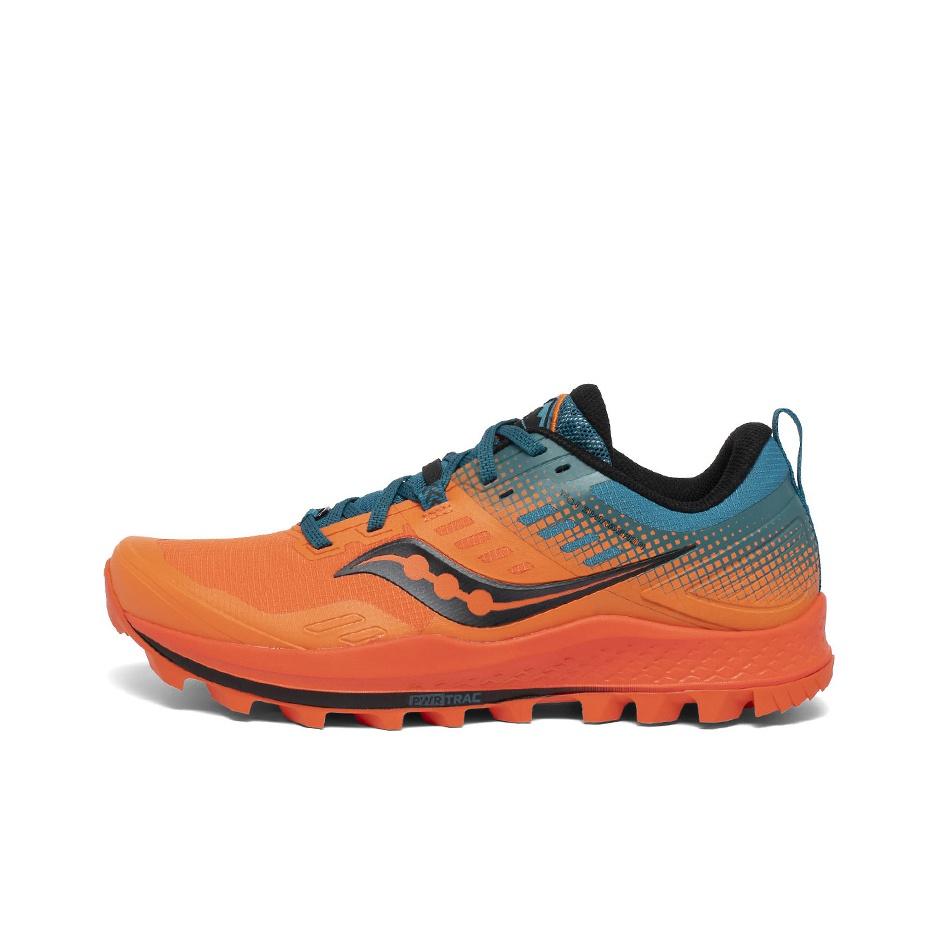 SAUCONY Peregrine 10 St Trail Running Shoes Men Sneakers Orange Blue S20568-25