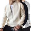 Mens Oversized Knit Cardigan Sweater Jacket Warm Loose Fit Casual Winter Wear