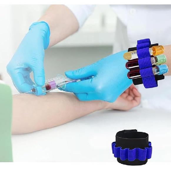 3 Pack Phlebotomy Tube Wristband/Holder Set Blood Draw kit Tube Bracelet Strap Hold 8 Phlebotomy Tubes Phlebotomist Accessories Easy to Carry