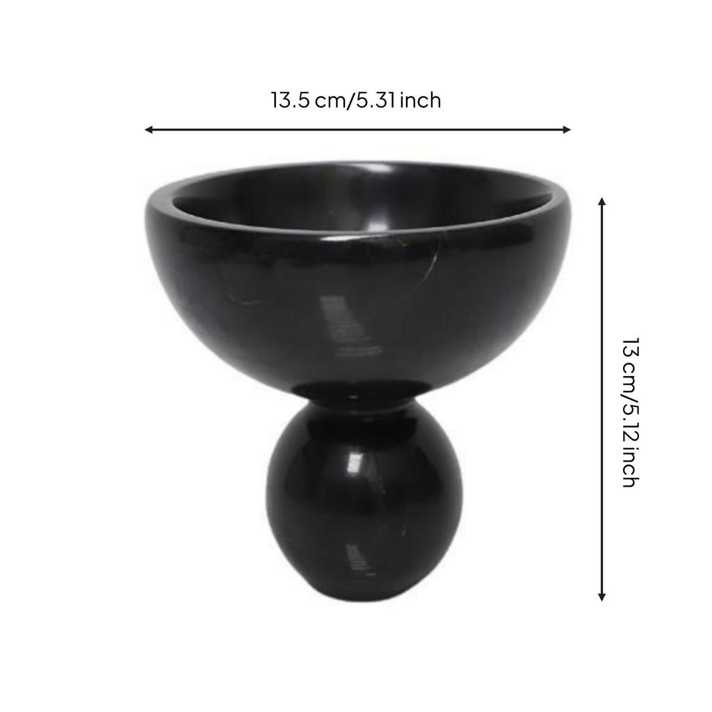 Decorative Pedestal Bowl Stone Catchall Compact Elegant Stable Sculptural