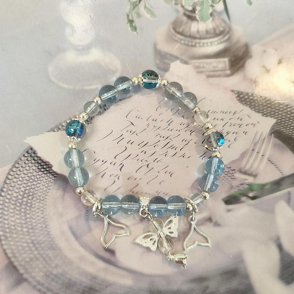 Festive Holiday Christmas Tree Bracelet with Lampwork Beads