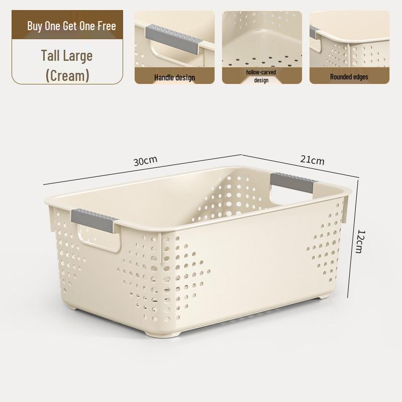 Multi-Purpose Plastic Storage Basket for Snacks, Toys, and Kitchen Items