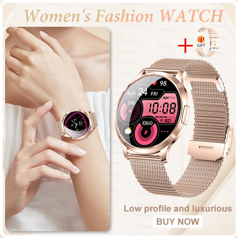 NEW Ultra-thin Body Fashion Smart Watch 1.32"AMOLED HD 3D Screen Women's Health Heart Rate Bluetooth Call Woman Smart Watch