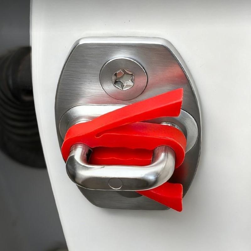 Car Sound Damper Door Lock Buffer Seal Deadener Quiet Buffer Rubber Pad Damping Protectors Car Modification