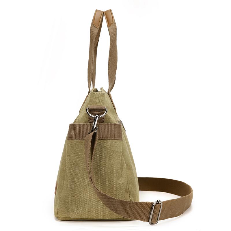Women's Large Capacity Shoulder Bag Handbag Canvas Vintage Student Crossbody Bag