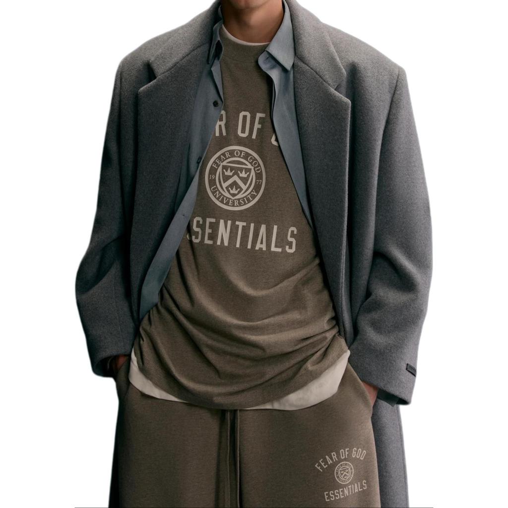 Fear of God Essentials Maglia Manica Lunga Grigio Melange Top da Uomo 125HO244201F