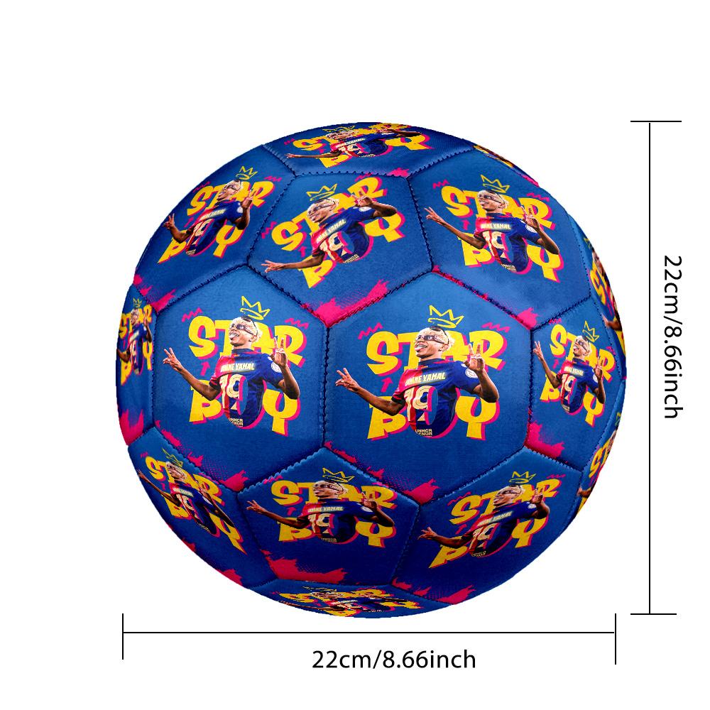 Lamine Yamal Theme soccer ball Size 5 Soccer Ball Soft Touch Professional Training Football for Outdoor Sports