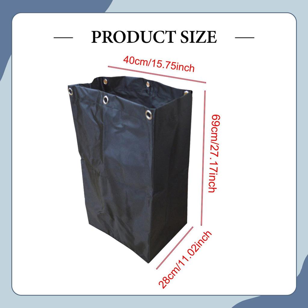 Cleaning Cart Bag, Multifunctional Thickened Janitorial Cart Bag Oxford Cloth for Office Buildings, Restaurant, Garbage
