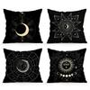Mandala Sun Moon Cushion Pillowcase Printed Polyester 45X45Cm Throw Pillowcover Decorative Sofa Cushion Pillowslip Home Decor