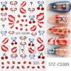 Nail Art Stickers Ins Red Lip Cherry Strawberry Y2K Sweet Cool Style Bow Digital Adhesive Nail Stickers