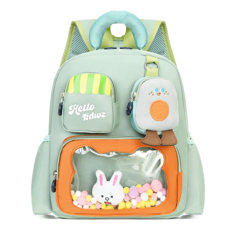 Letter Cartoon Childrens Nylon School Backpack For Kindergarten Kids