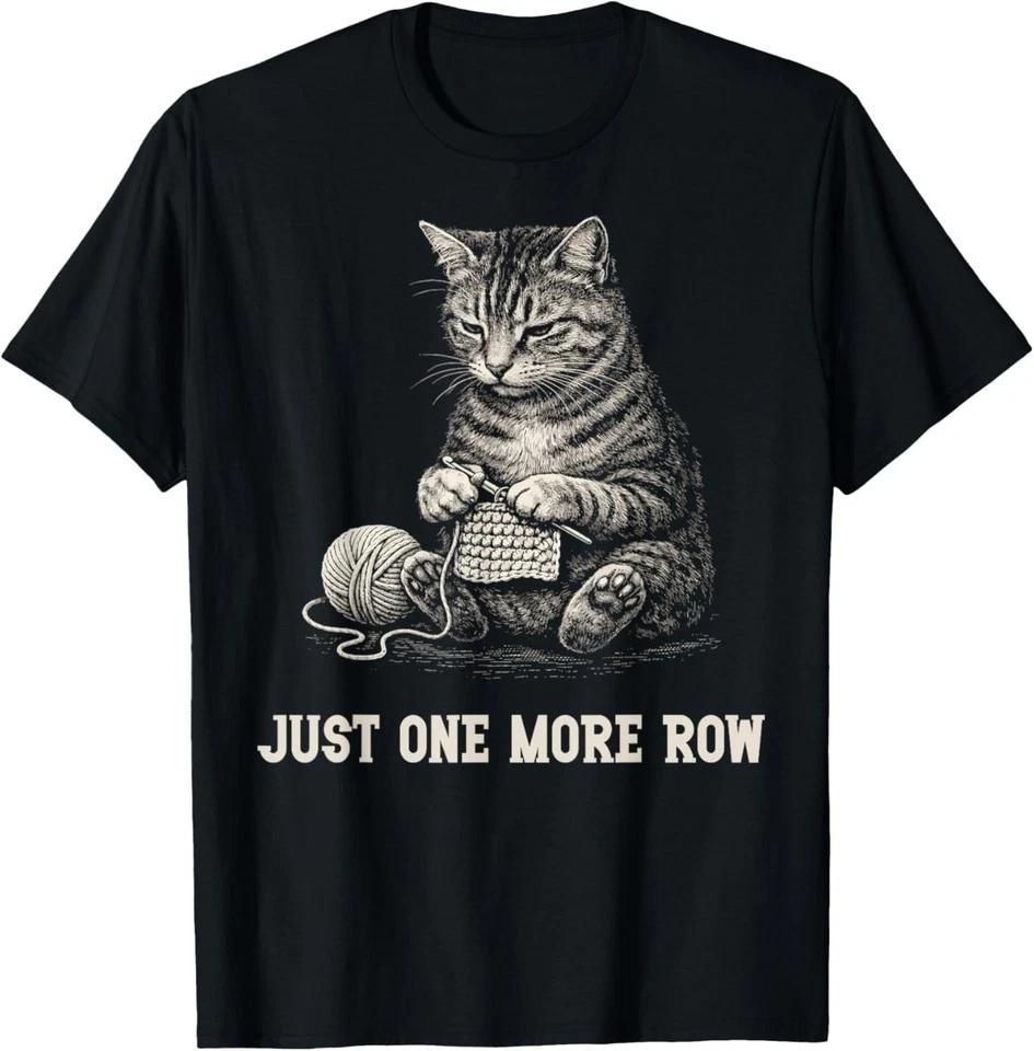 Just One More Row Funny Crochet Lover T-Shirt M