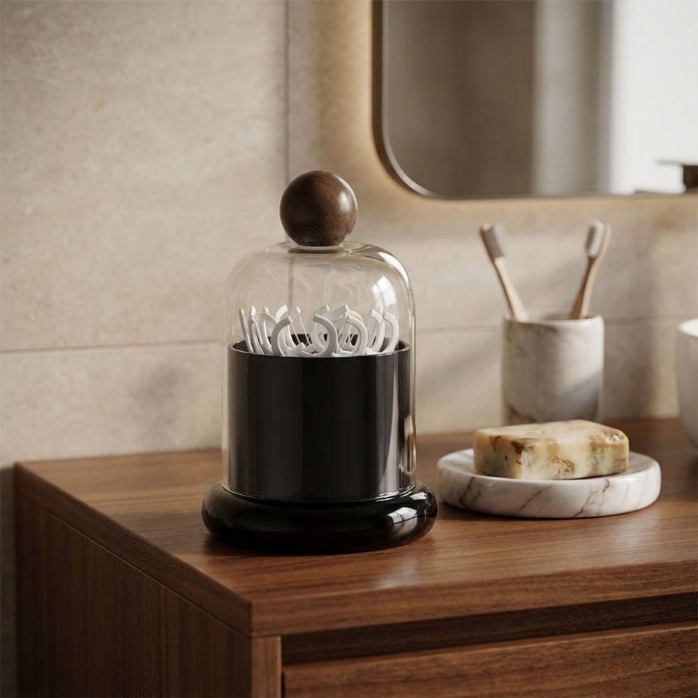 Retro Swab Toothpick Holder Plastic Toothpick Storage Box Portable Toothpick Dispenser  Living Room