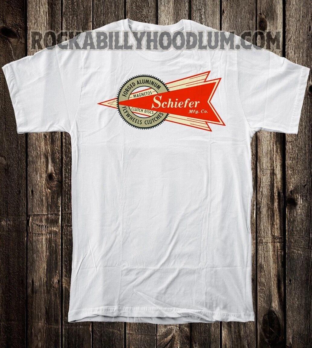Retro Hot Rod Tee T Shirt Drag Racing Speed Shop Schiefer Flywheels Clutches L