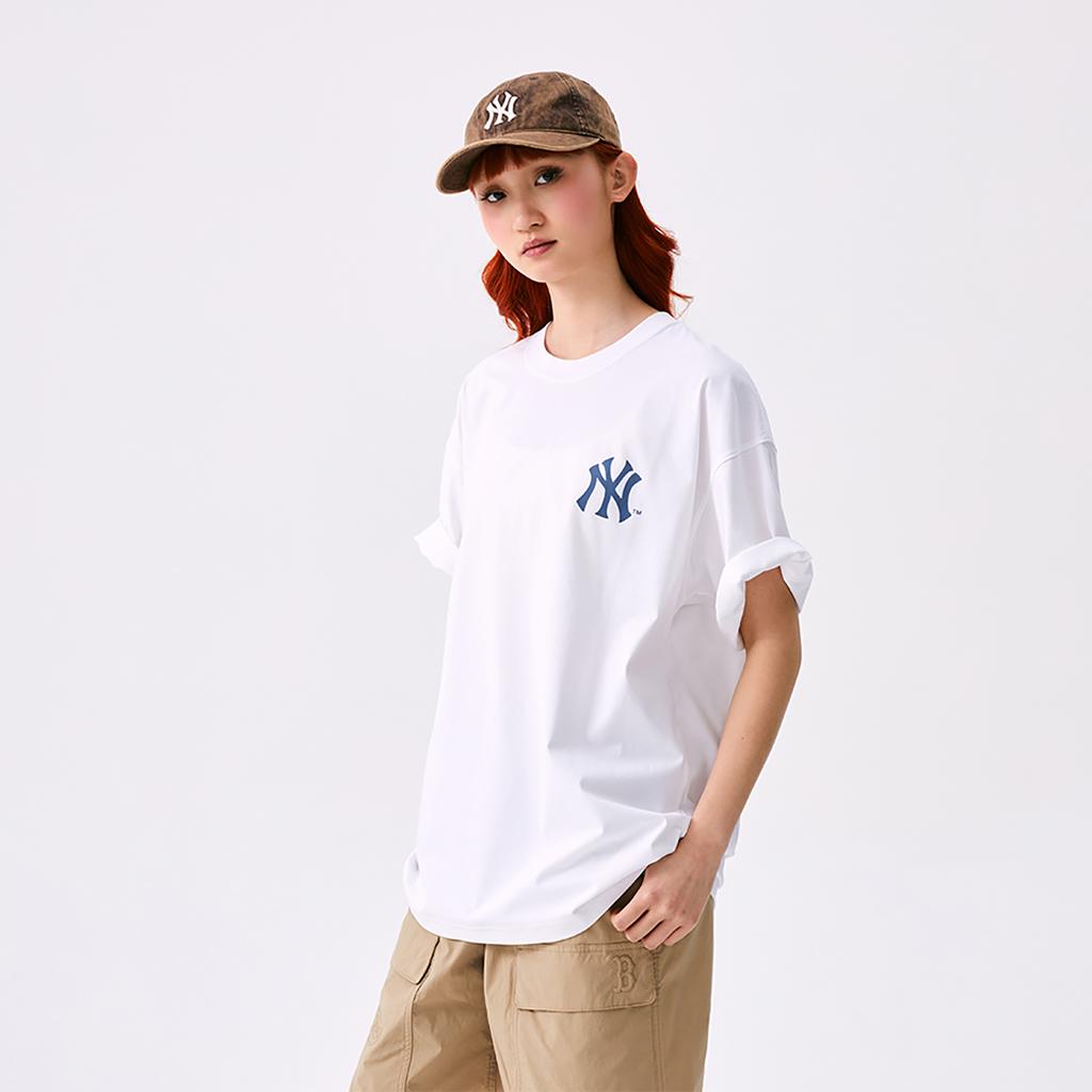 New MLB New York Yankees Basic Collection SS25 T Shirt Unisex White 3ATSB0753-50WHS
