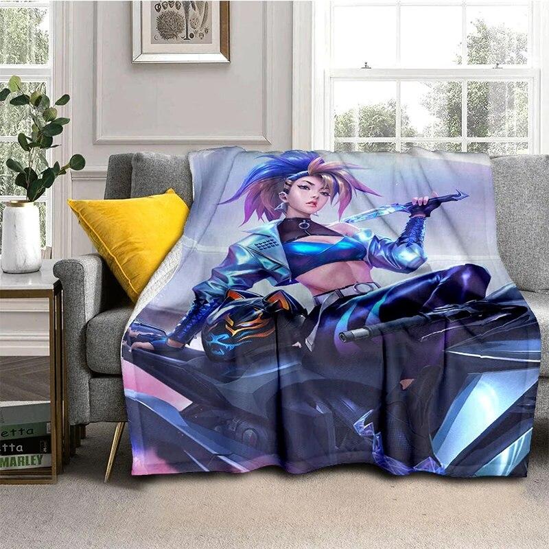 LOL hra Komiks Měkká plyšová rozkládací pohovka Házecí kreslené piknikové deky Moderní flanelový povlak na deku Gedruckt Bettdecke Geschenk