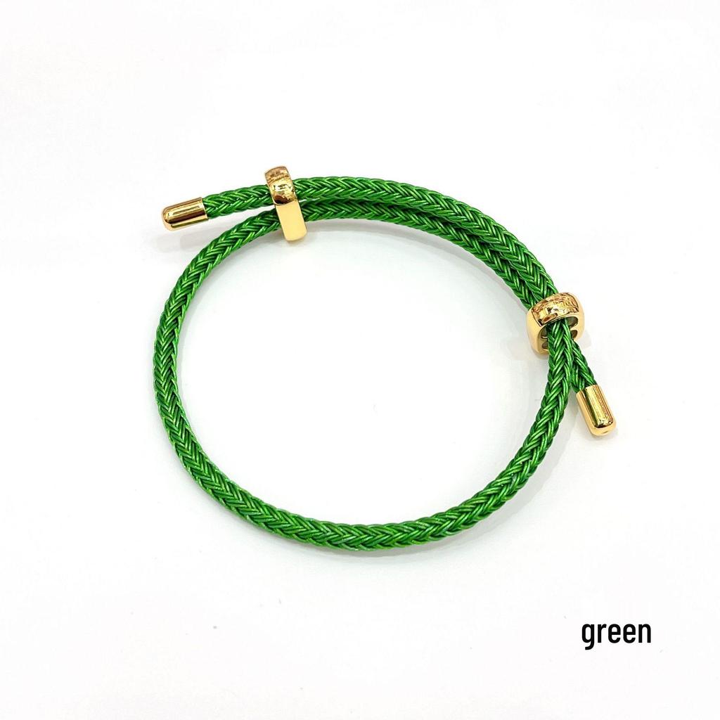 3mm Adjustable Steel Hand Rope Bracelet with Figure-Eight Buckle, Hard Gold Lucky Pixiu Beads, Red Rope Zodiac Design