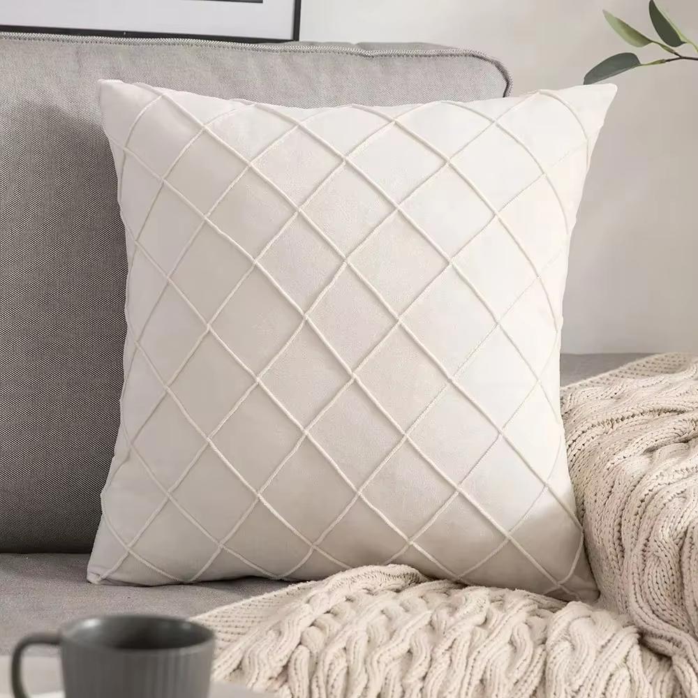 1pc Plaid Velvet Cushion Cover 45*45 30*50 Decorative Pillowcase Super Soft Design Throw Pillow Cover Home Decor Pillow Case