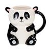 Keramisk vattenkopp Tecknad panda-design Slät kant för vardagsbruk Perfekt för presenter och heminredning Djurformad kopp