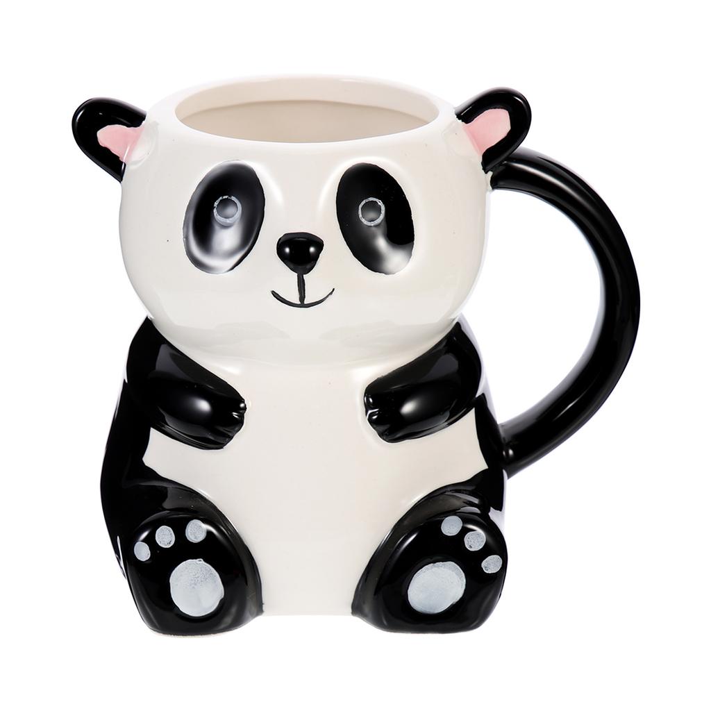 Keramisk vattenkopp Tecknad panda-design Slät kant för vardagsbruk Perfekt för presenter och heminredning Djurformad kopp