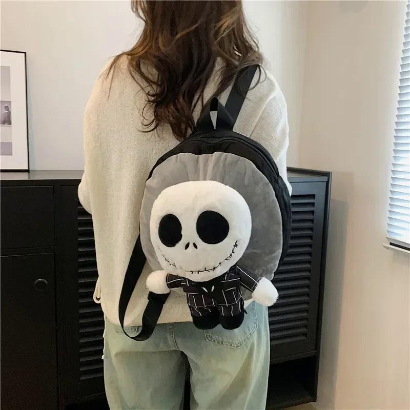Jack Skellington Plysch ryggsäck för barn The Nightmare Before Christmas Tecknad dockväska Barn Halloween Godis Ryggsäck Presenter