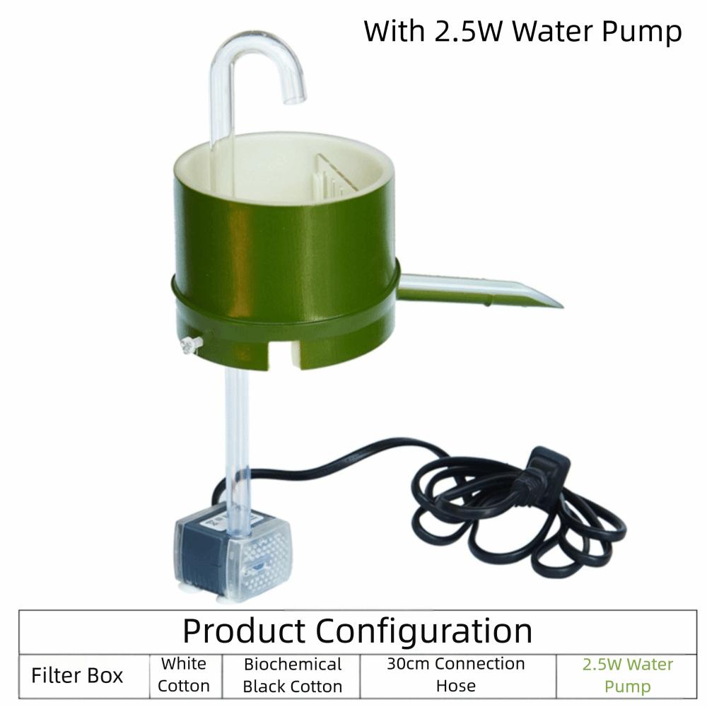 Durable Plastic Aquarium Filter Box Round Bamboo Fish Tank Air Pump Internal Filter 3 In 1 Fish Tank Filter