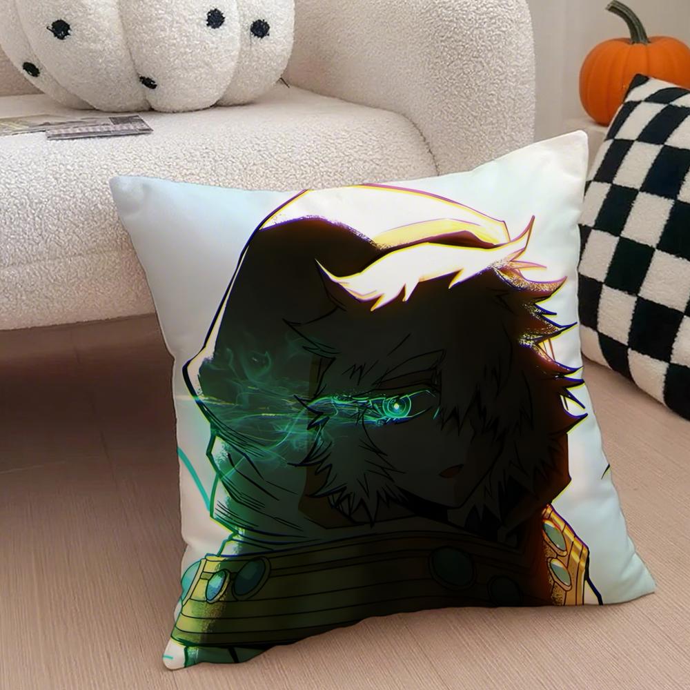 Anime Action HHardcore Leveling WWarrior Cushion Cover Throw Pillow Cover Hidden Button Durable Polyester Chair Cushion