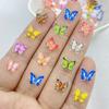 50Pcs New Cute Resin Small Sparkling Butterfly Flat Back Ornament Jewelry Making Manicure Hairwear  Accessories