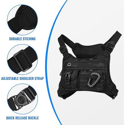 Taktische Brusttasche Herrenweste Edc Wasserdicht Diebstahlsicher Brusttasche Rig Für Outdoor Radfahren Taschen Laufen Front Brusttasche