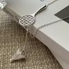FY-XL3745 925 Silver Badminton Racket Retractable Necklace Niche High-End Sense Light Luxury Personalized Versatile Accessory