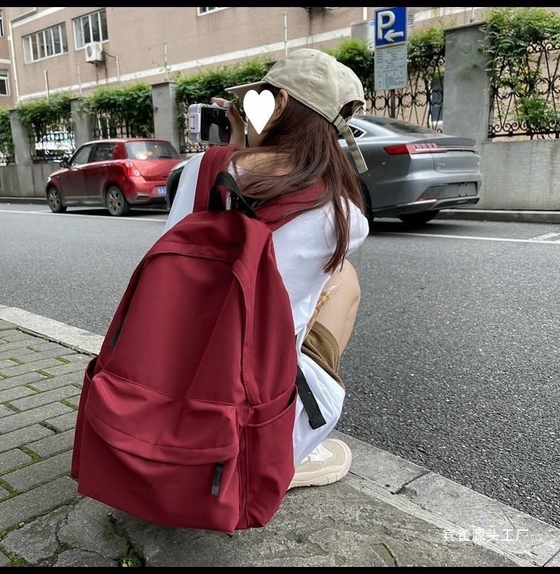 Large Capacity Japanese Style Canvas Backpack for Women - College & Casual Use