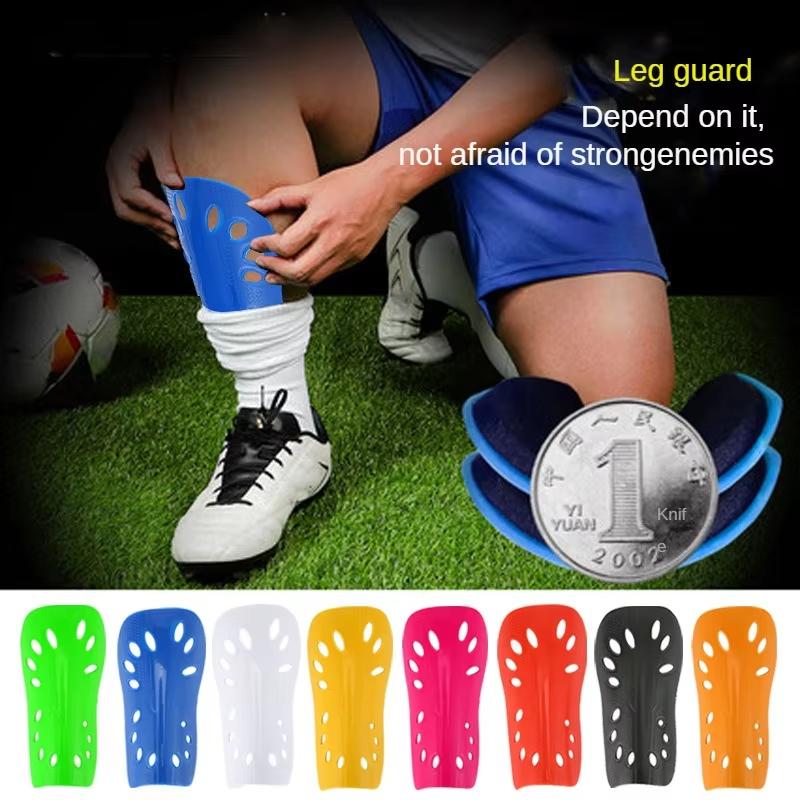 1Pair Football Shields Soccer Shin Guards Kits For Children Man Protective Gear Breathable Plastic Safety Shin Pads 5 Colors