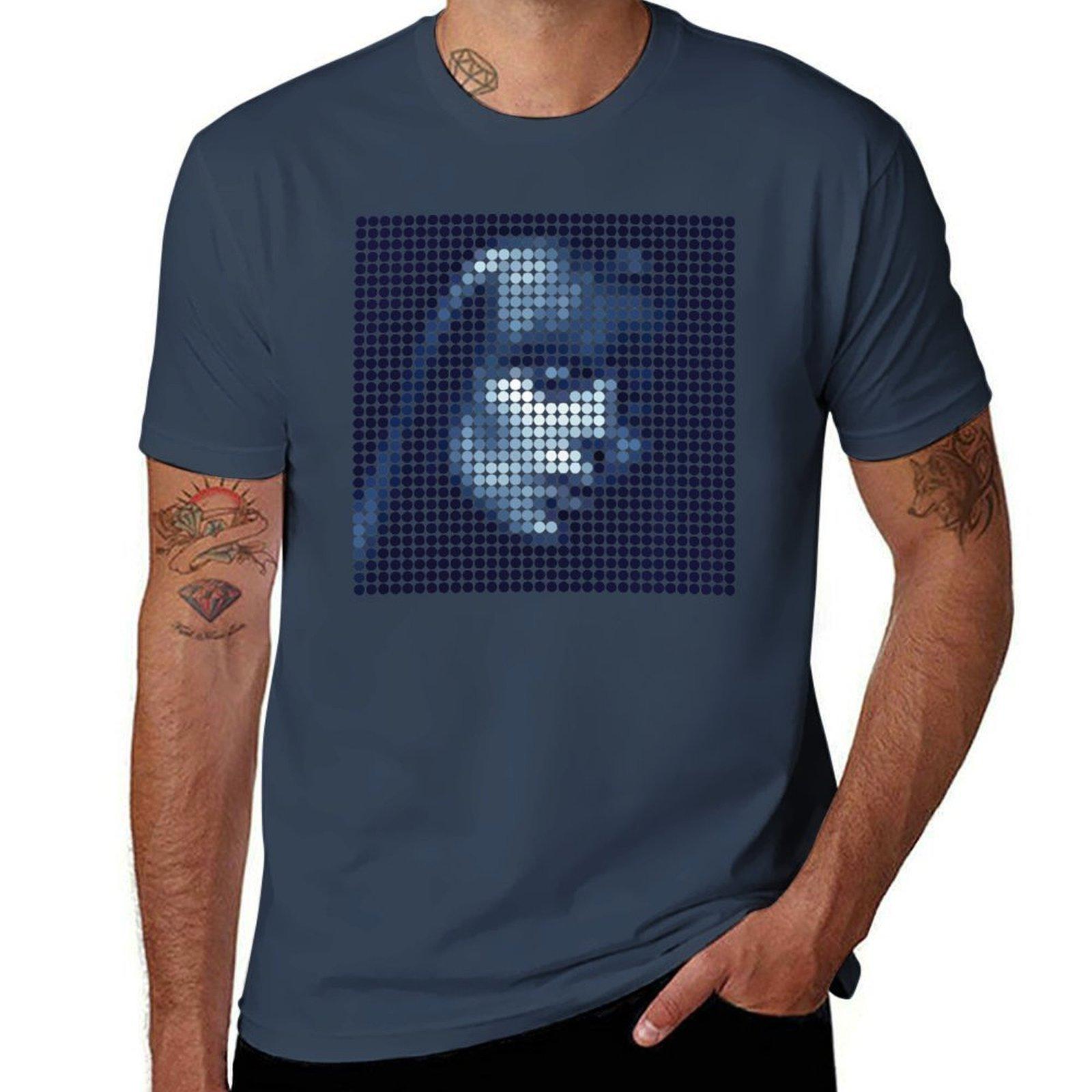 Blue (Remix) TShirt Basic Solid Tee for Daily Use S