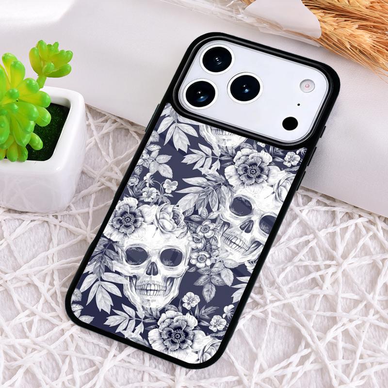 Horror Skull Gothic Phone Case for iPhone 17 Air 16 15 11 12 14 13 Pro Max Shockproof Cover