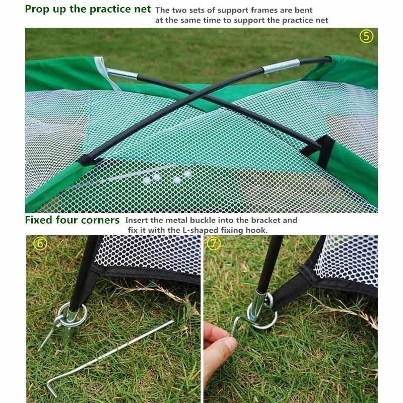 Tragbares, faltbares 2M/1M-Golf-Trainingsnetzwerk für den Außenbereich, Golf-Schlagnetze, Trainingshilfen, Übungsnetze mit Golfball und Tragetasche