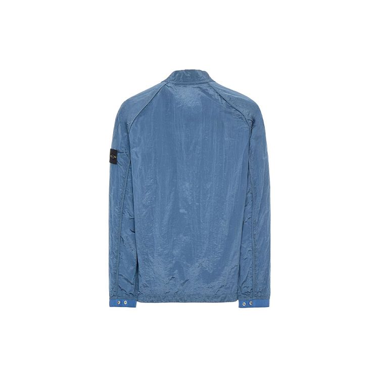 STONE ISLAND Einfarbige Jacke mit Reißverschlusskragen Herbst Herrenjacken Blau 761512321-V0046