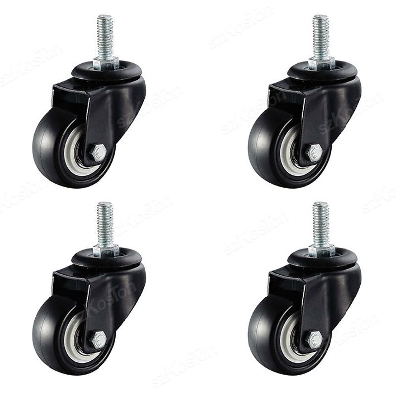 Heavy Duty Casters PP Wheels Rollers For Furniture Wheel Caster Wheels 360° Caster Wheel Industrial With Brake 1.5/2 Inch
