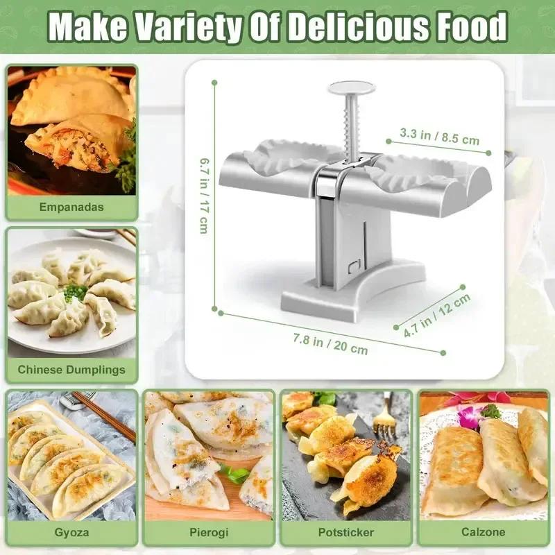 1pc Manual Press Dumpling Maker Easy To Use Mould DoubleHead Wrapper Dumpling Pastry Making Tools Food Machine Kitchen Accessories