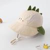 Summer Outdoor Breathable Mesh Panama Hat Cartoon Sunshade Baby Beach Hat Cute Bear Rabbit Ears Boys Girls