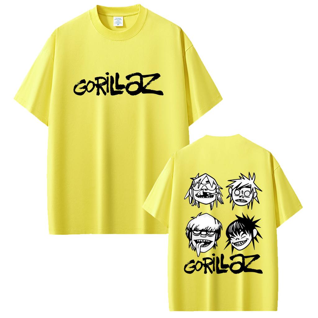 Rock Band Gorillaz Tshirt Unisex Women Clothing Hip Hop Fashion Oversized Streetwear Unisex Vintage Casual Soft Cotton T Shirts
