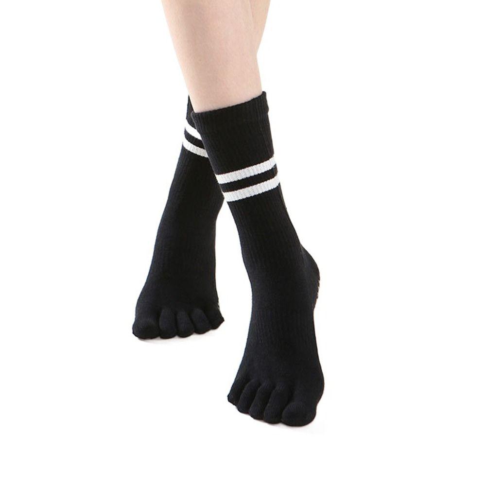 Running Cotton Calf Socks Female Hosiery Five-Finger Socks Middle Tube Socks Split Toe Socks