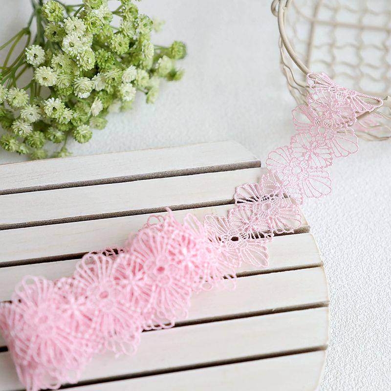 Colored Water-Soluble Lace Trim for Necklaces, Hats, Sofas, and Rustic Clothing