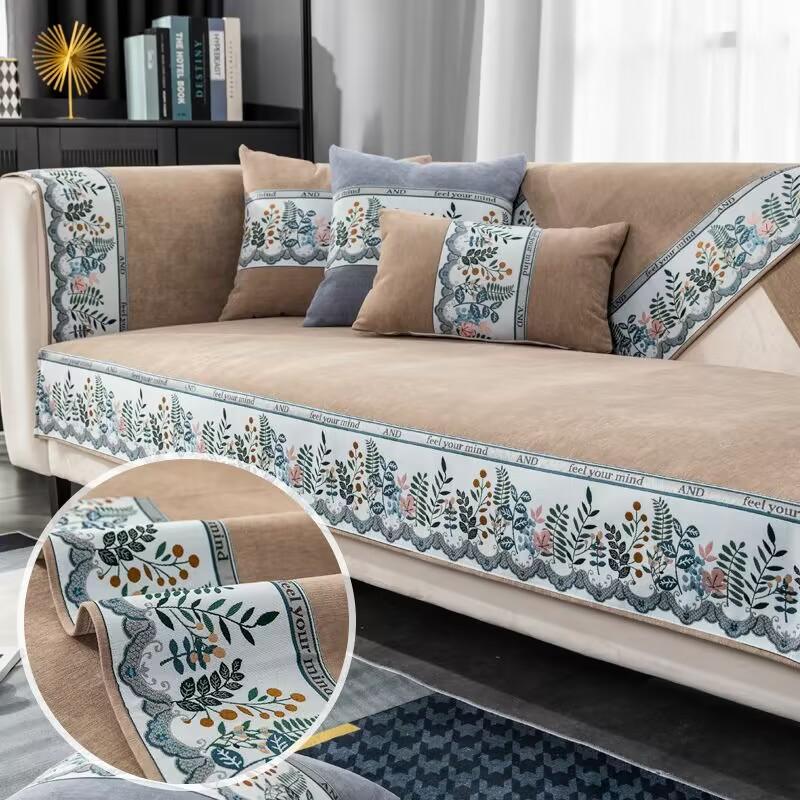 Autumn Sofa Cover Towel Modern Non-slip Bohemia Couch Seat Cushion Corner Towel Mats Floral Geometric Stripe Sofa Covers 1pcs