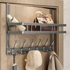 Multifunctional Over-the-Door Storage Rack Easy Installation Clothes Hanging Rack Metal Hooks  Door