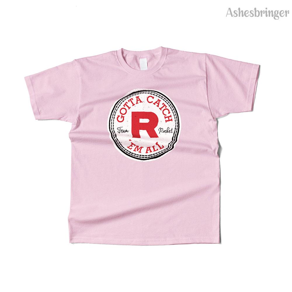 Mens Cotton Team Rocket All Star Graphic T Shirt Street Casual Style Tee for Men and Women
