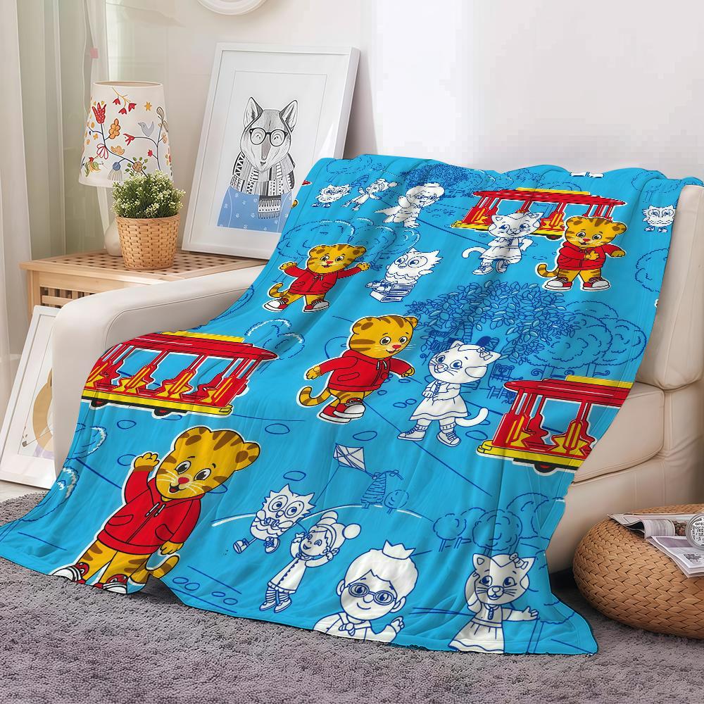Cartoon Daniel Tiger's Buurt Deken Voor Bank Kantoor Bed Vliegtuig Reizen Slapen Lezen Ontspannen Kamperen Zacht En Warm
