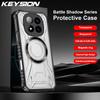 KEYSION Transparent Magnetic Case for Xiaomi POCO M8 Pro 5G Silicone+PC Heavy Duty Shockproof Phone Back Cover for POCO M8 5G