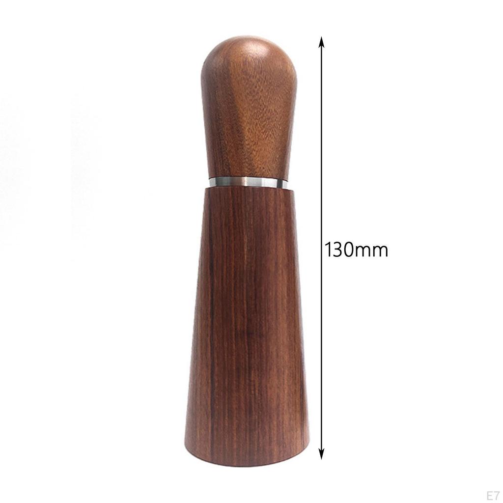 0.35mm Coffee Distributor Gadget Practical Sturdy Gifts Manual Wooden Handle Stainless Steel