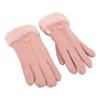 Pink USB Heating Gloves Hand Warmer Touch Screen Design Adjustable Temperature for Women Skiing
